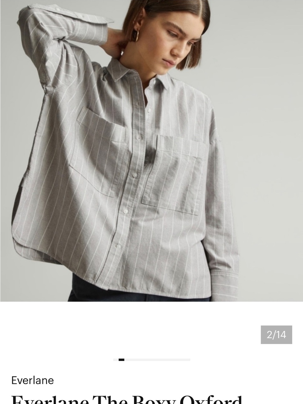 Everlane the Boxy Oxford Button Down Shirt
